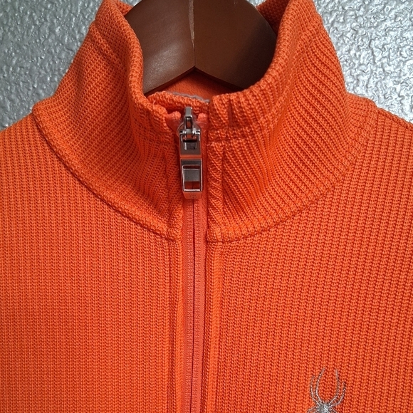 Spyder Orange Women's Zip Up Sweater Size SP - Picture 2 of 10